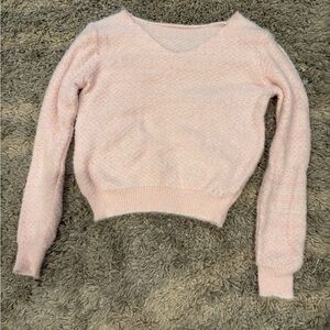 Soft Pink V-Neck Sweater